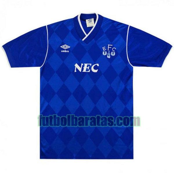 camiseta everton 1986-1987 azul primera
