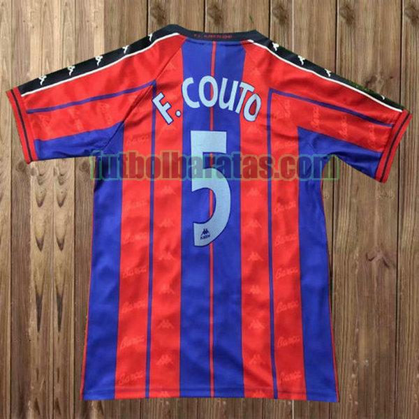 camiseta f.couto 5 barcelona 1997-1998 rojo primera