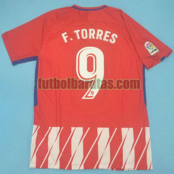 camiseta f.torres 9 atletico madrid 2017-2018 rojo primera