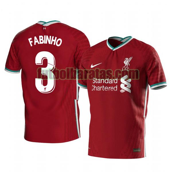 camiseta fabinho 3 camiseta liverpool 2020-2021 primera