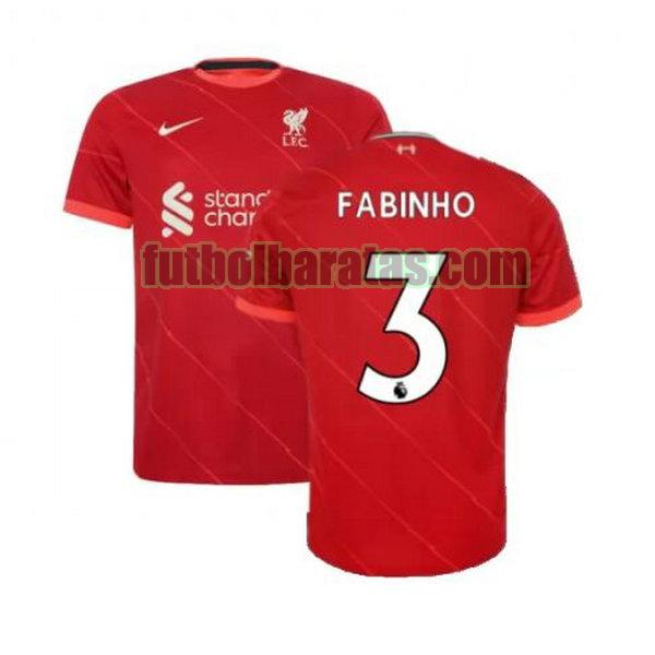 camiseta fabinho 3 liverpool 2021 2022 rojo primera