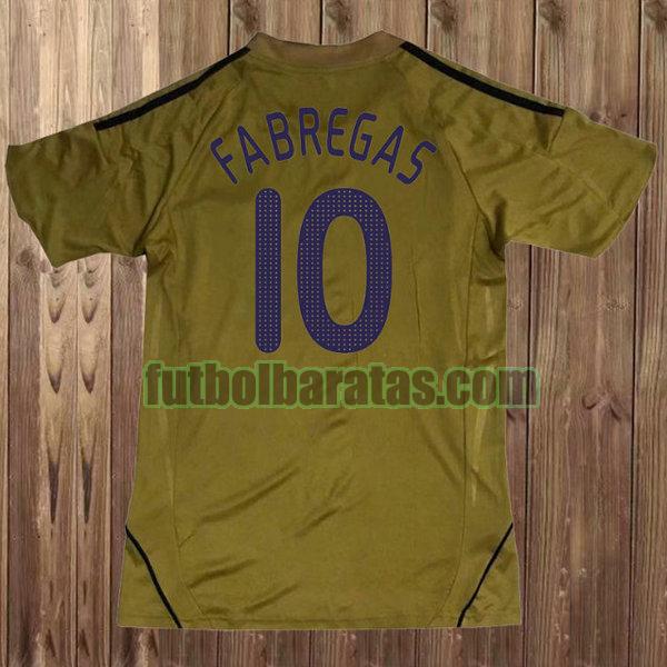 camiseta fabregas 10 españa 2008 amarillo segunda