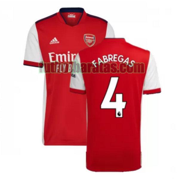 camiseta fabregas 4 arsenal 2021 2022 rojo primera