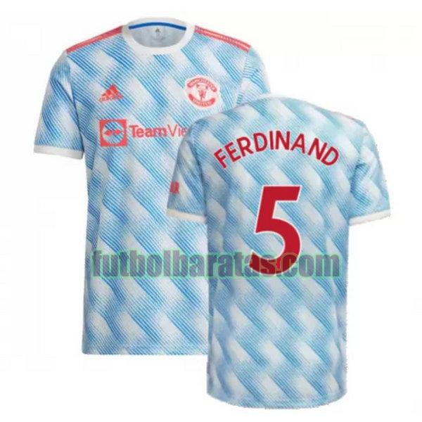 camiseta ferdinand 5 manchester united 2021 2022 azul segunda