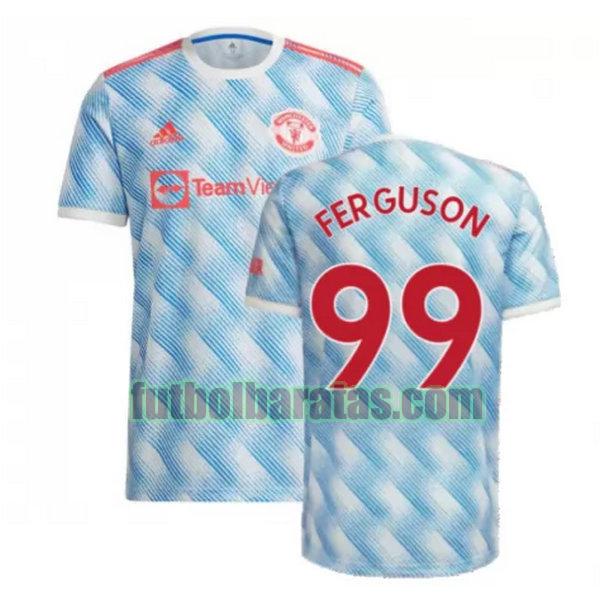 camiseta ferguson 99 manchester united 2021 2022 azul segunda
