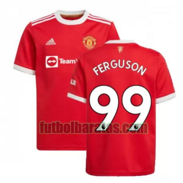 camiseta ferguson 99 manchester united 2021 2022 rojo primera