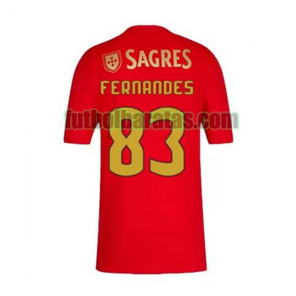 camiseta fernandes 83 sl benfica 2020-2021 primera