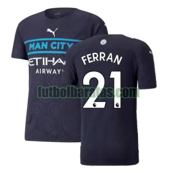 camiseta ferran 21 manchester city 2021 2022 negro tercera