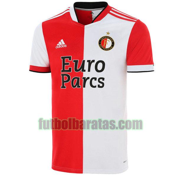 camiseta feyenoord rotterdam 2021 2022 rojo blanco primera equipacion