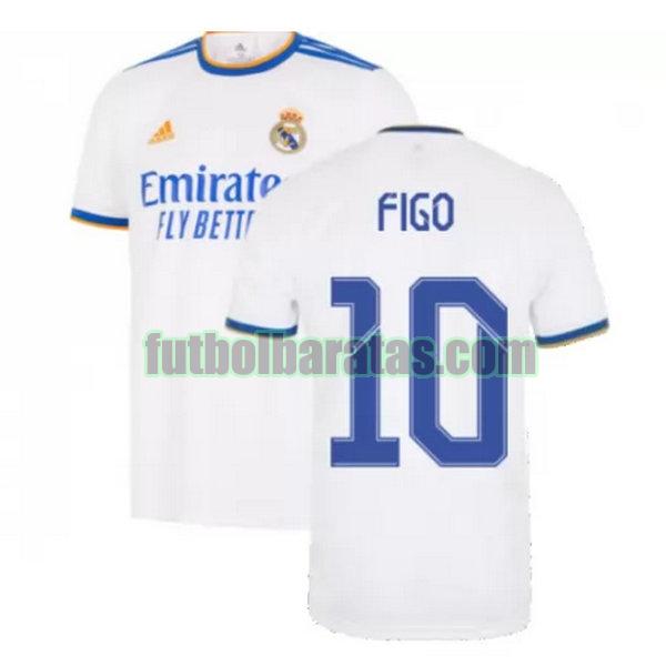 camiseta figo 10 real madrid 2021 2022 blanco primera