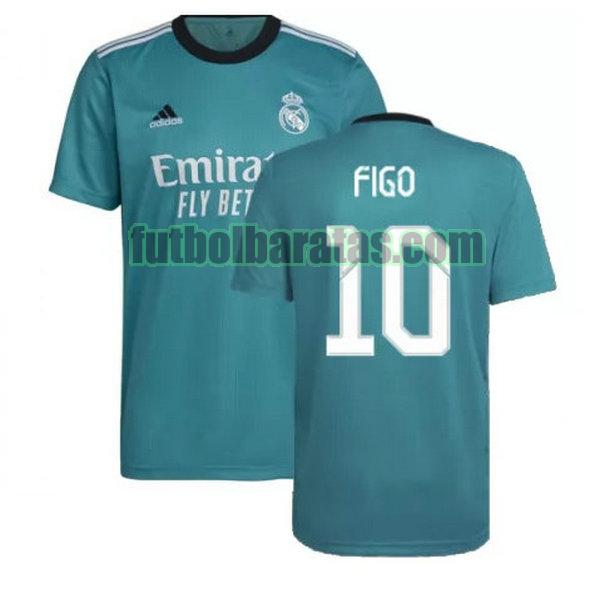 camiseta figo 10 real madrid 2021 2022 verde tercera