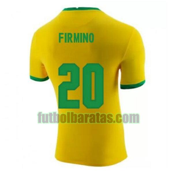 camiseta firmino 20 brasil 2020-2021 amarillo primera