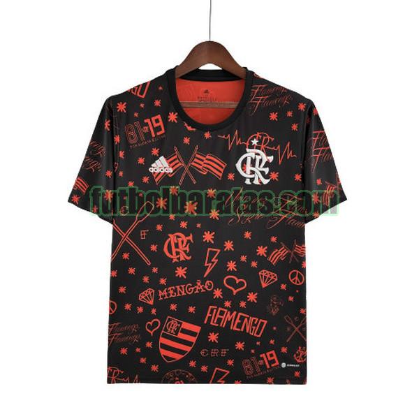 camiseta flamengo 2022 2023 negro rojo pre match