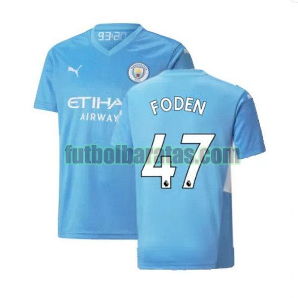 camiseta foden 47 manchester city 2021 2022 azul primera