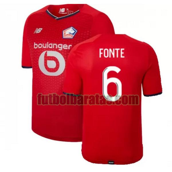 camiseta fonte 6 lille osc 2021 2022 rojo primera