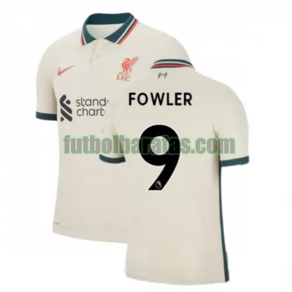 camiseta fowler 9 liverpool 2021 2022 amarillo segunda