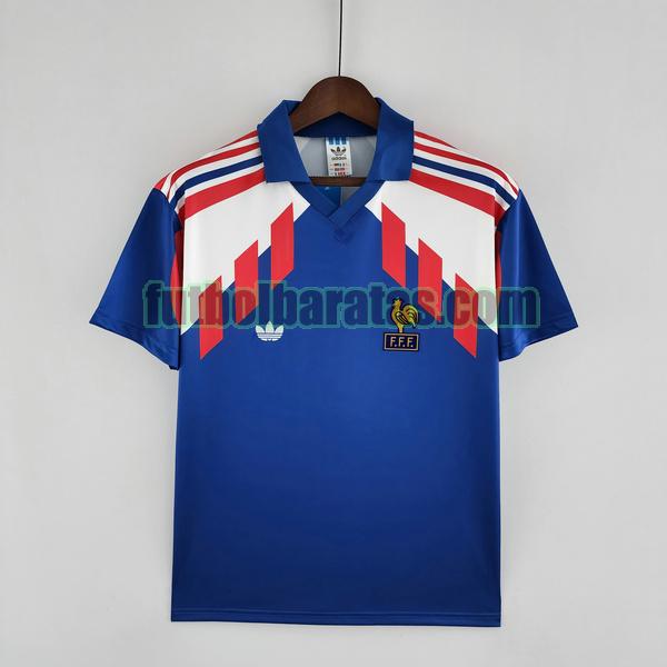 camiseta francia 1988 90 azul blanco primera