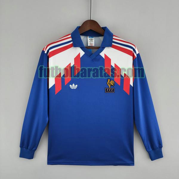 camiseta francia 1988 90 azul blanco primera ml