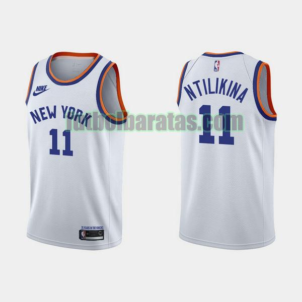 camiseta frank ntilikina 11 new york knicks blanco hombre