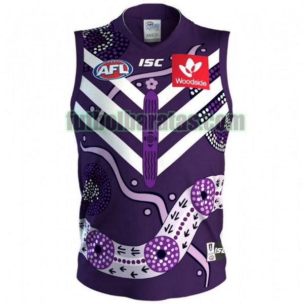 camiseta fremantle dockers 2020 púrpura indigenous guernsey