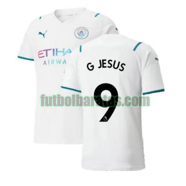 camiseta g jesus 9 manchester city 2021 2022 blanco segunda