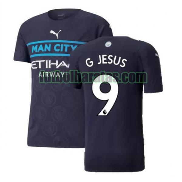camiseta g jesus 9 manchester city 2021 2022 negro tercera