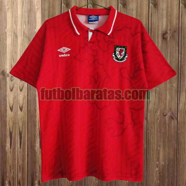 camiseta galles 1992-1994 rojo primera