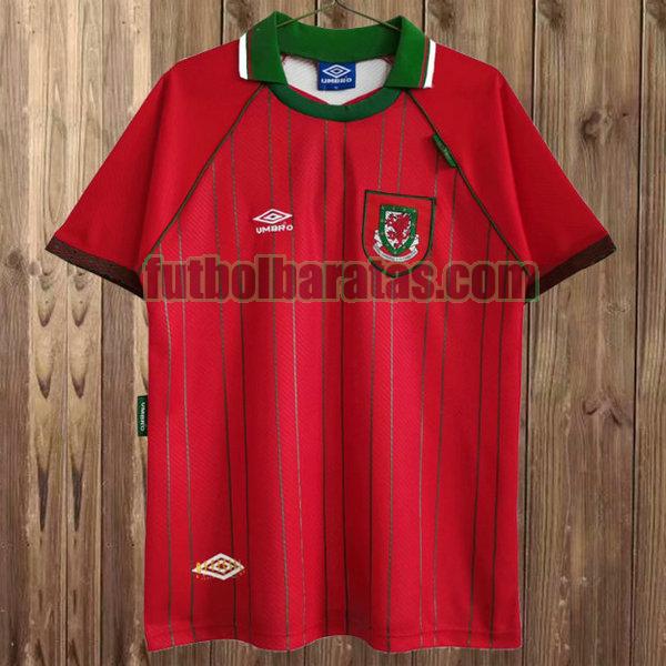 camiseta galles 1994-1996 rojo primera