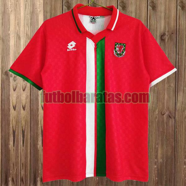 camiseta galles 1996-1998 rojo primera