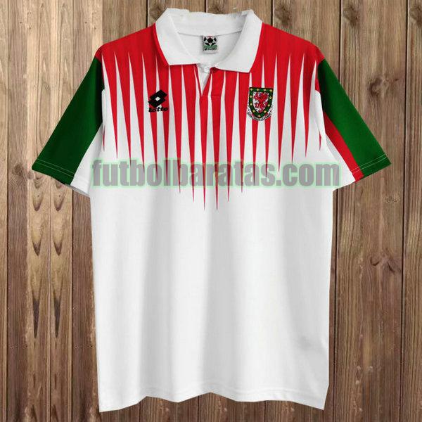 camiseta galles 1996 blanco segunda