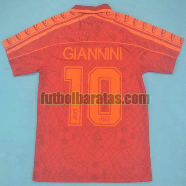 camiseta giannini 10 as roma 1995-1996 rojo primera