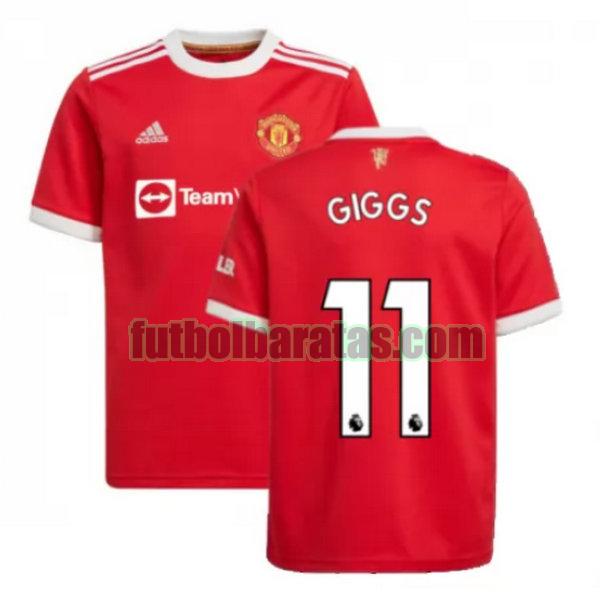 camiseta giggs 11.jpg manchester united 2021 2022 rojo primera