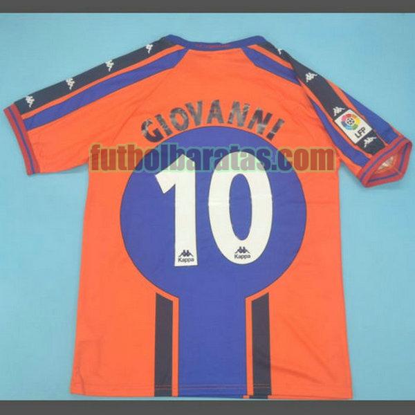 camiseta giovanni 10 barcelona 1997-1998 amarillo segunda