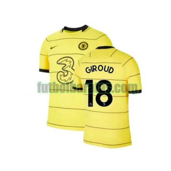 camiseta giroud 18 chelsea 2021 2022 amarillo tercera