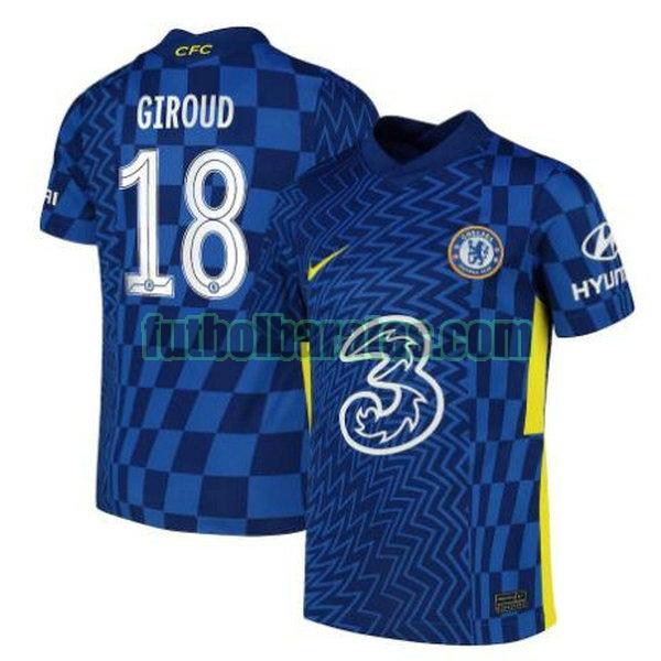 camiseta giroud 18 chelsea 2021 2022 azul primera