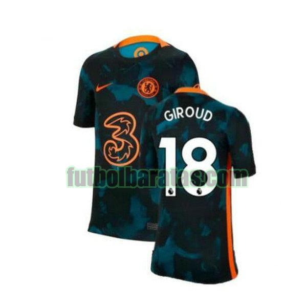 camiseta giroud 18 chelsea 2021 2022 verde segunda