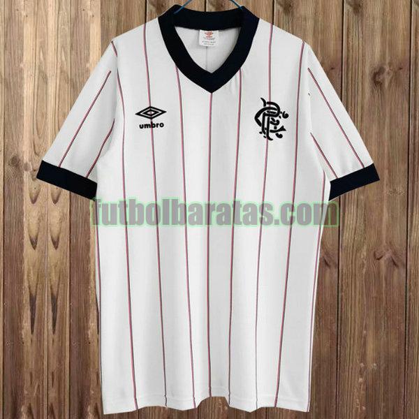 camiseta glasgow rangers 1982-1983 blanco segunda