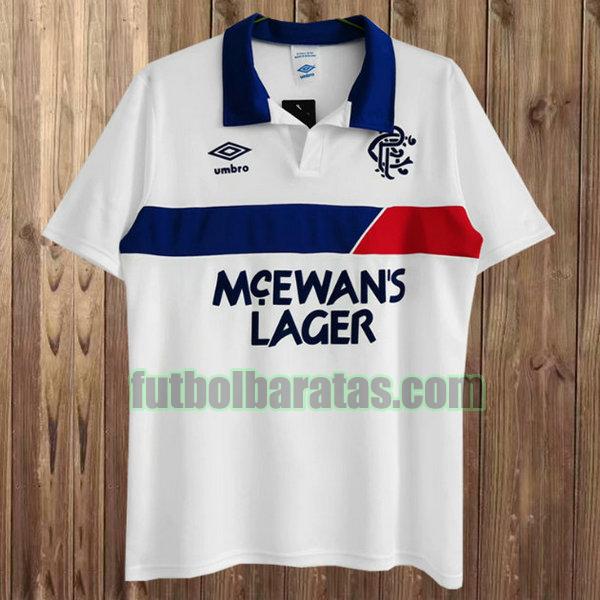 camiseta glasgow rangers 1985-1987 blanco segunda