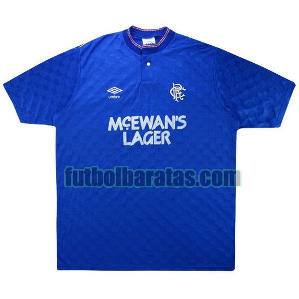 camiseta glasgow rangers 1987-1990 azul primera