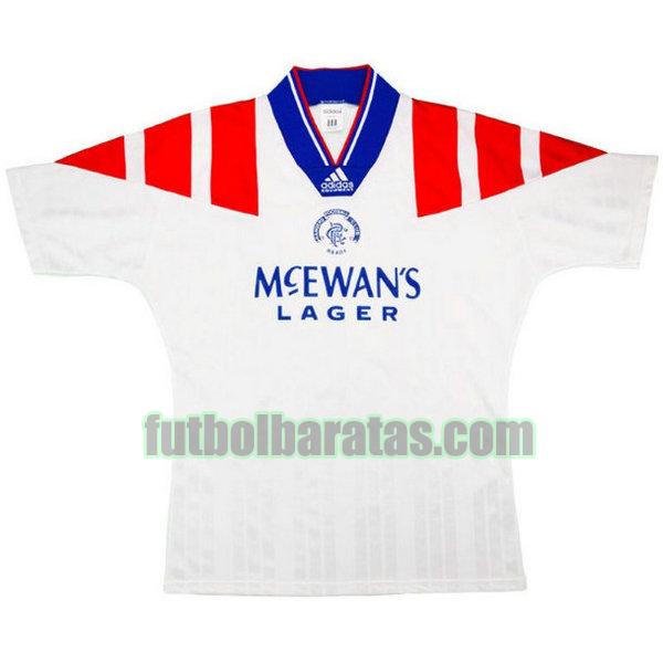 camiseta glasgow rangers 1992-1993 blanco segunda