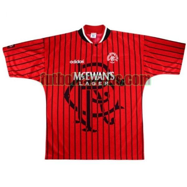 camiseta glasgow rangers 1994-1995 rojo segunda