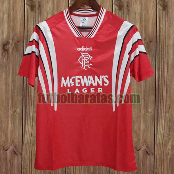 camiseta glasgow rangers 1996-1997 rojo tercera