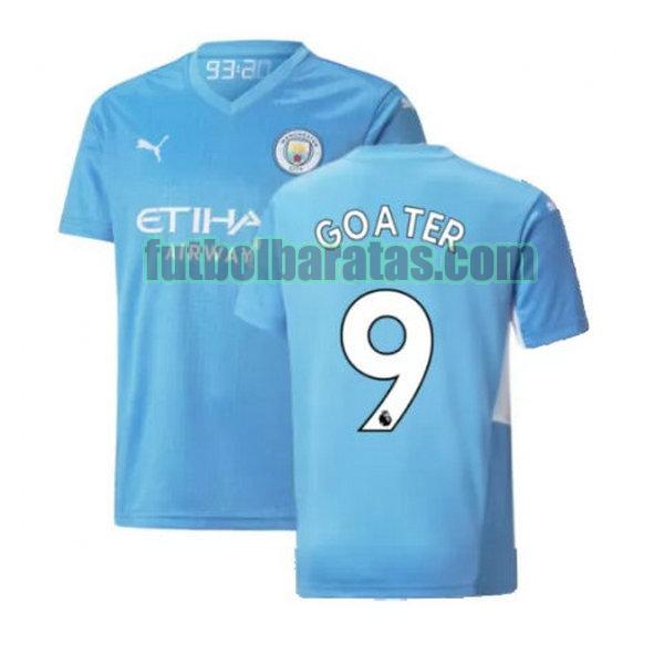 camiseta goater 9 manchester city 2021 2022 azul primera