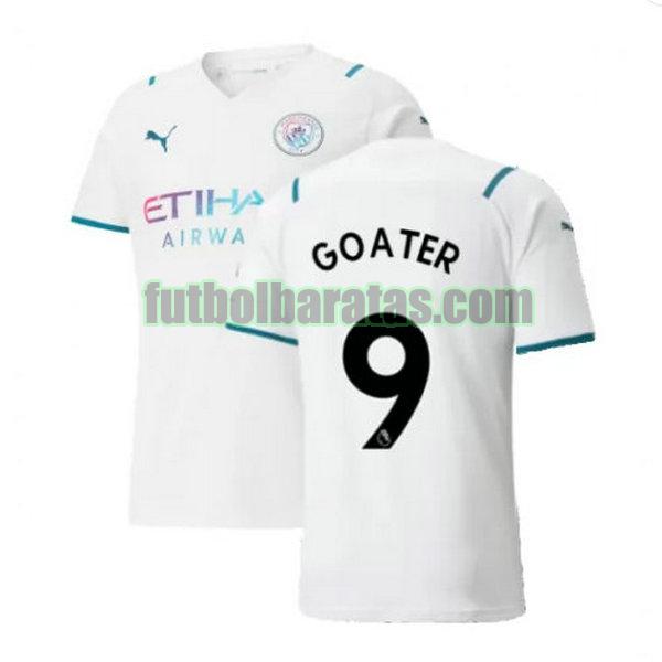 camiseta goater 9 manchester city 2021 2022 blanco segunda