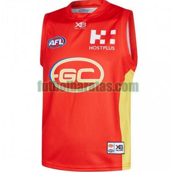 camiseta gold coast suns 2019 rojo primera