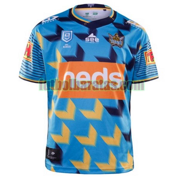 camiseta gold coast titans 2020 azul nines