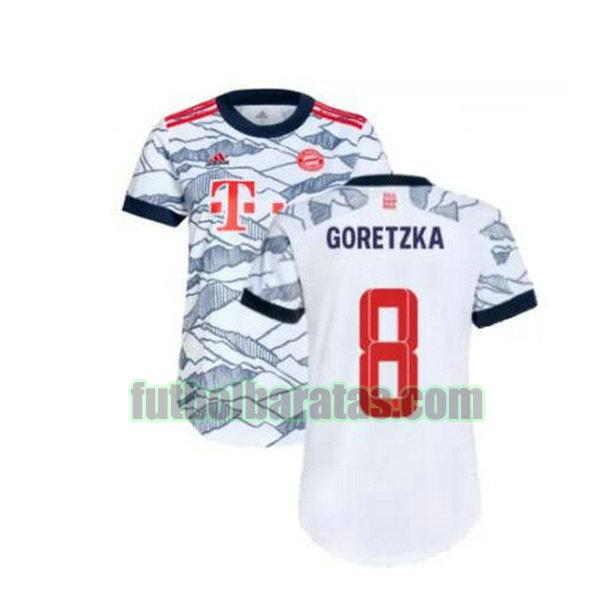 camiseta goretzka 8 bayern munich 2021 2022 gris tercera