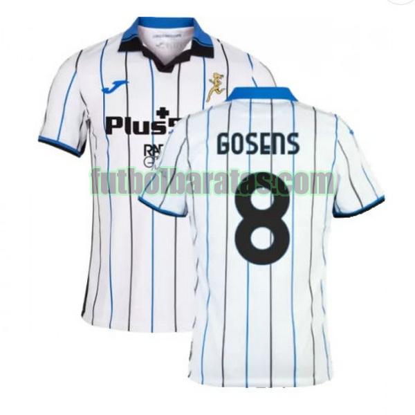 camiseta gosens 8 atalanta 2021 2022 blanco segunda