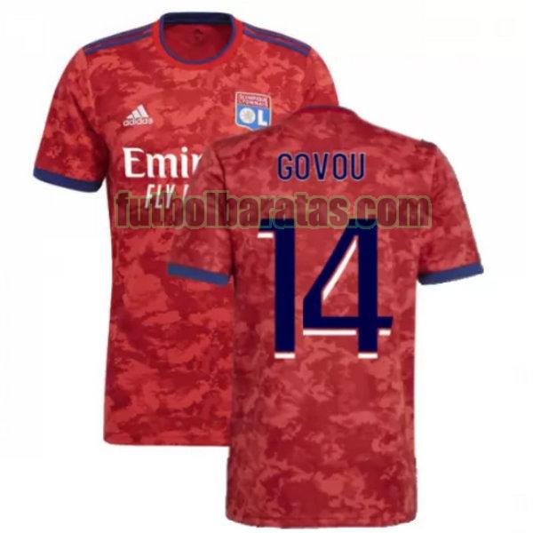 camiseta govou 14 lyon 2021 2022 rojo segunda