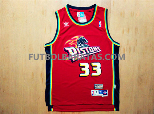 camiseta grant hill 33 detroit pistons retro 2017 roja